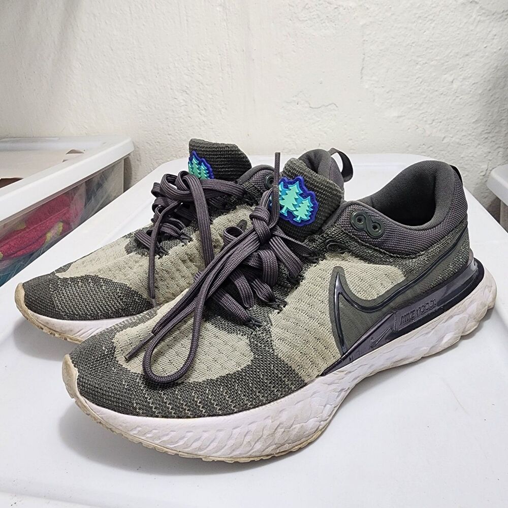 Nike React Infinity Run Flyknit 2 Ridgerock Sneaker Grey Black CT2357-200 - 11.5